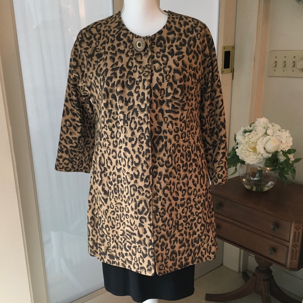 Carol Anderson by Invitation leopard print knit jacket